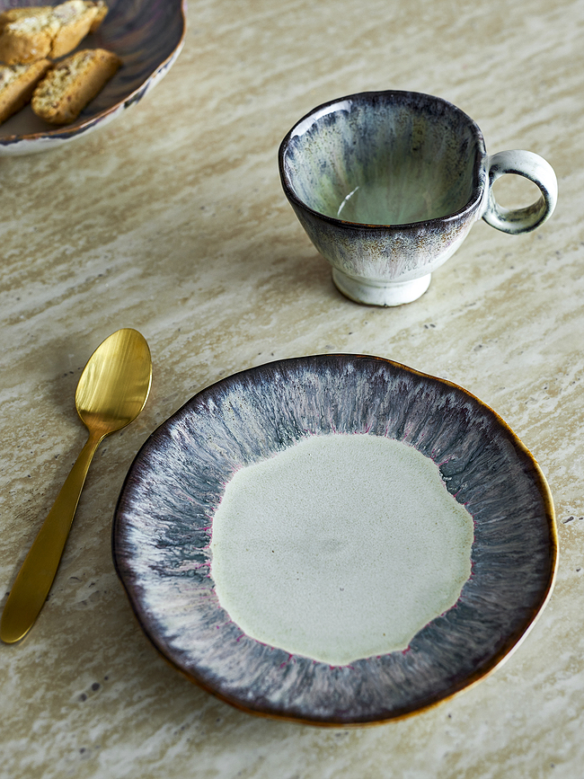 Imogen dessertallrik 16,5 cm, blå-beige