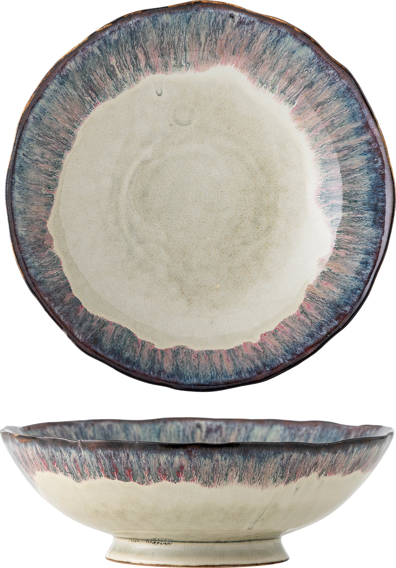 Imogen Schale 24 cm, blau-beige