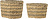 Indra Paniers de Rangement, taille M, Lot de 2