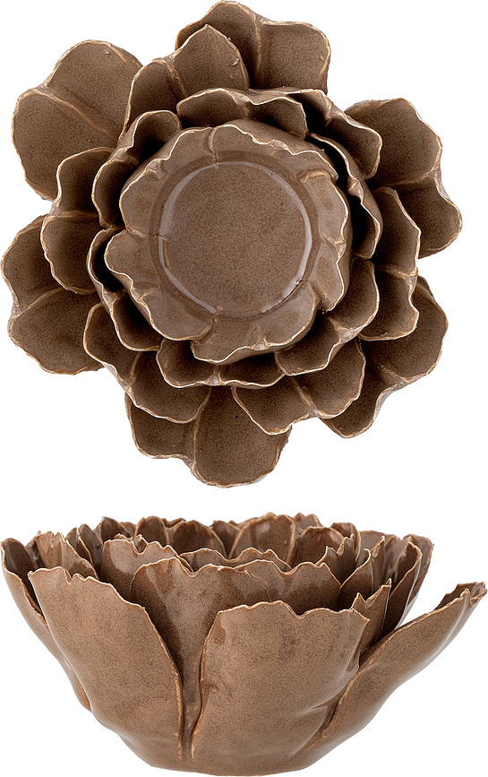 Irisa Svečnik za čajne svečke, svetlo rjav