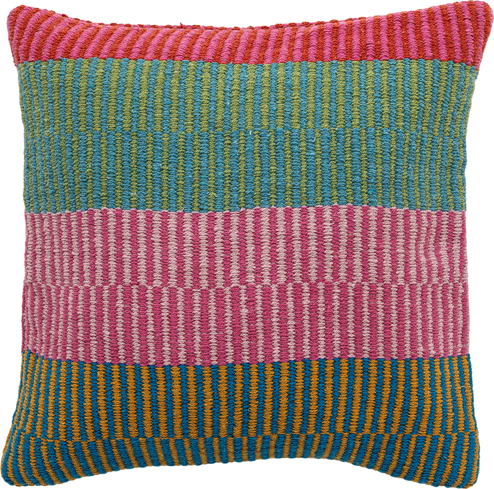Isnel Dekokissen 45 cm, grün-rosa