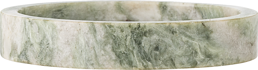 Ivette Δίσκος διακοσμητικός, 20 cm, πράσινος, μαρμάρινος