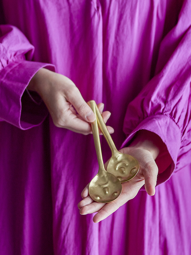 Izna Cuillères, laiton, Lot de 2