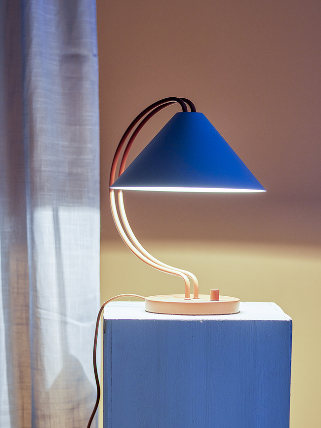 Janya Lampe de Table 35 cm, rouge