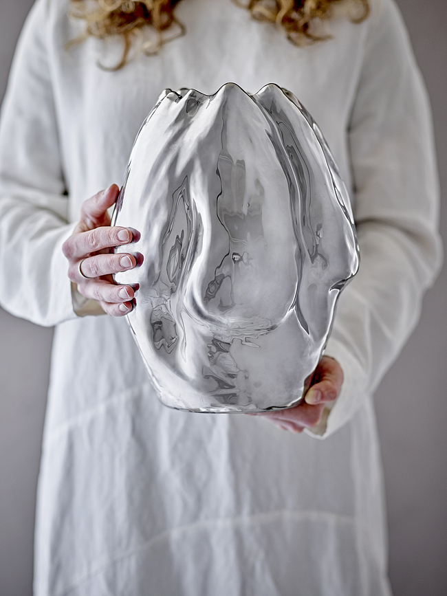 Jarrón Bobby, 29 cm, plateado