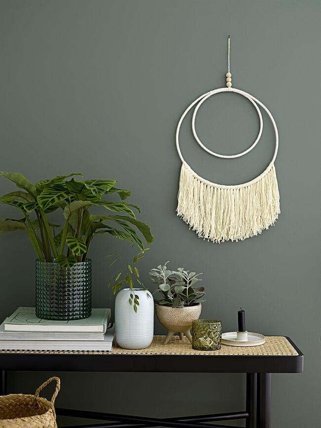 Jarrón de cristal Bloomingville, 16,5 cm, con diseño de círculos