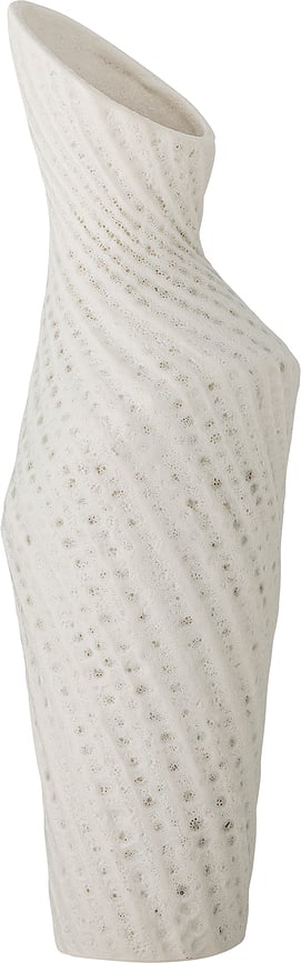 Jarrón decorativo Fikla, 29 cm, blanco