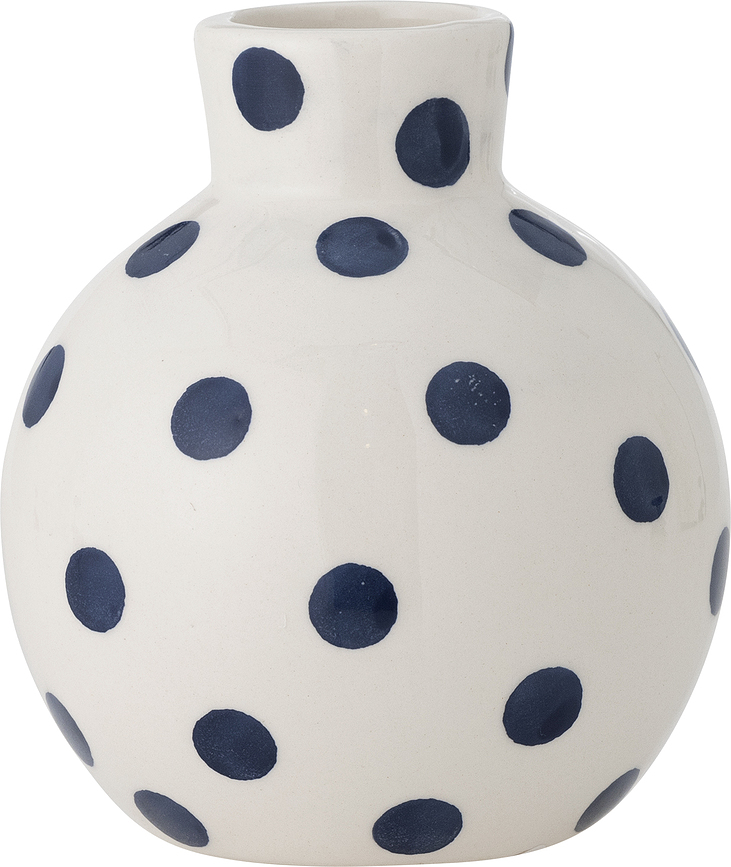 Jarrón Fian, 11 cm, blanco y azul