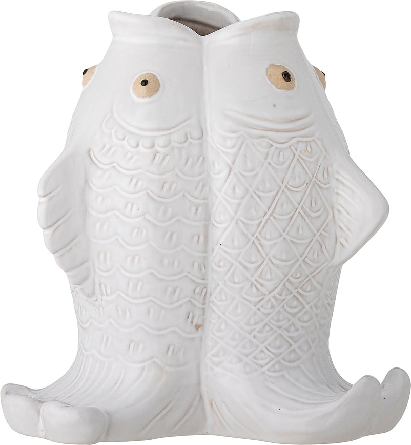 Jarrón Fili, 19 cm, blanco