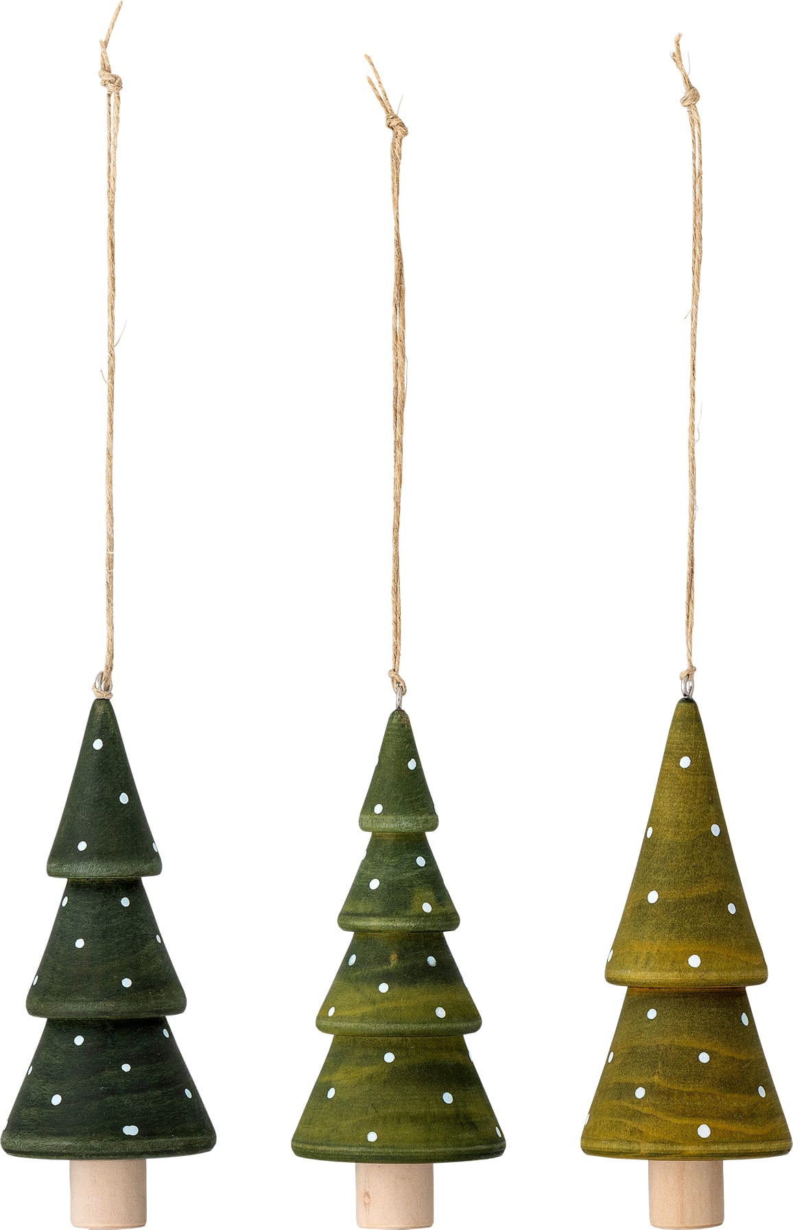 Jayli Christbaumschmuck Tannenbäume 11,5 cm, grün, 3 St.