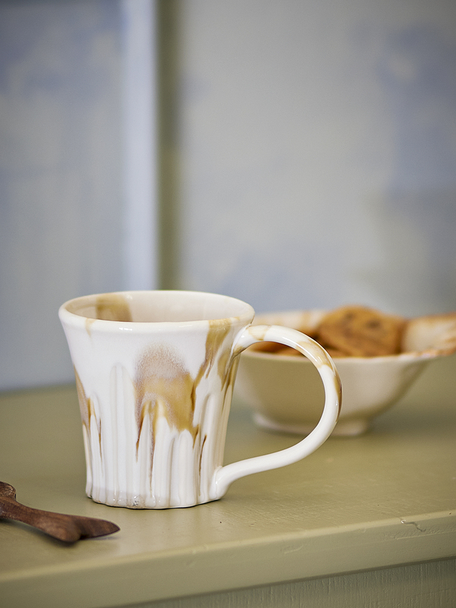 Joseph Tasses 260 ml, blanc et marron, Lot de 4