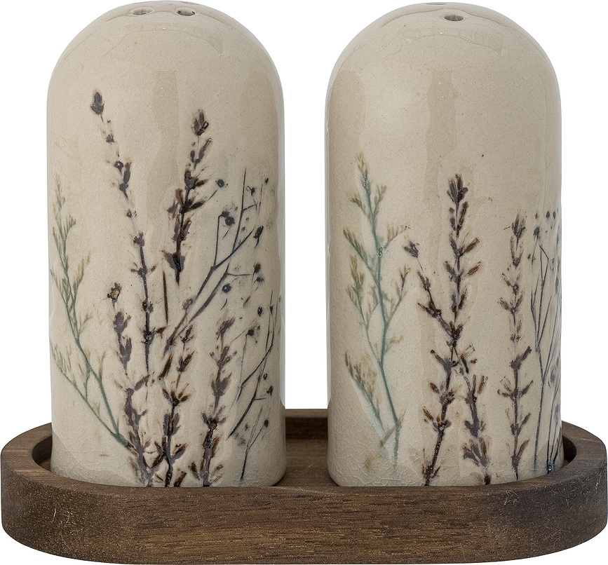 Juego de Salero y Pimentero Bea, con bandeja, 3 piezas