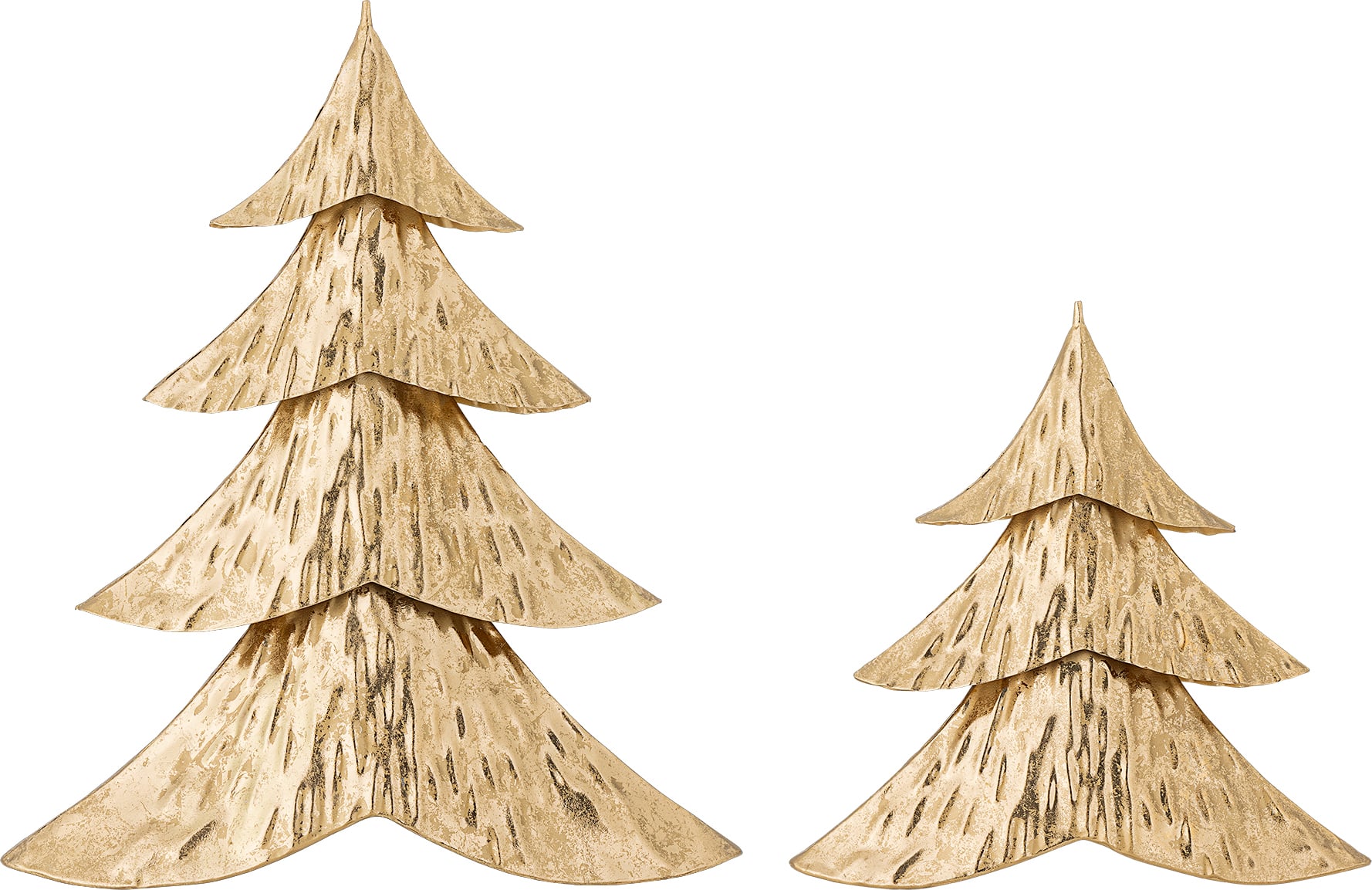 Kaiam Weihnachtsdekoration Tannenbäume 37 cm, gold, 2 St.