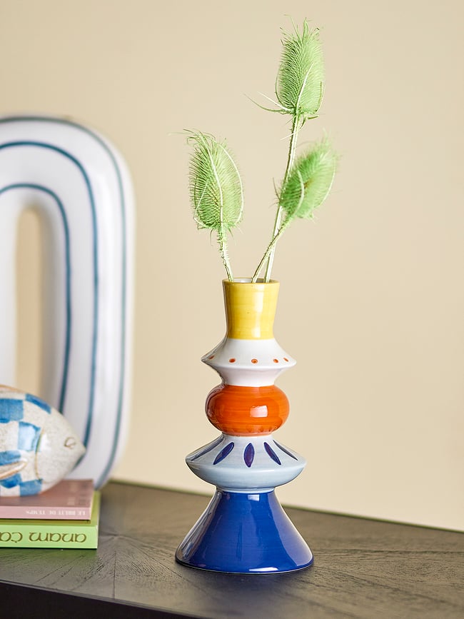 Kairi Vaza 14 cm plavo-narančasta