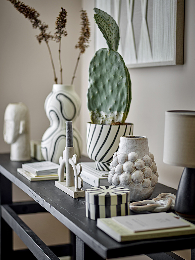 Kanza Κηροπήγιο για κλασικό κερί, μπεζ