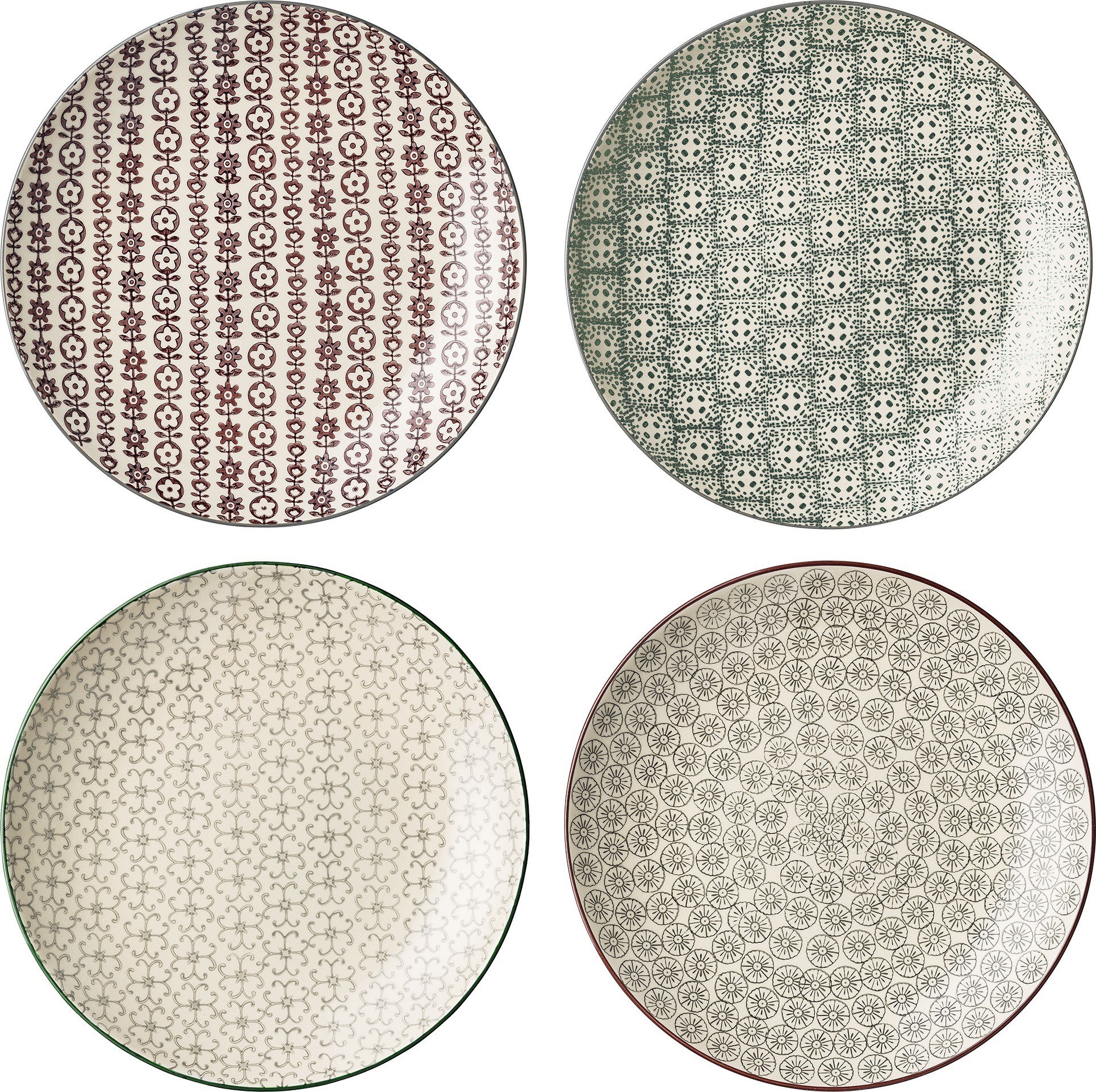 Karine Steingut Teller 4 St.