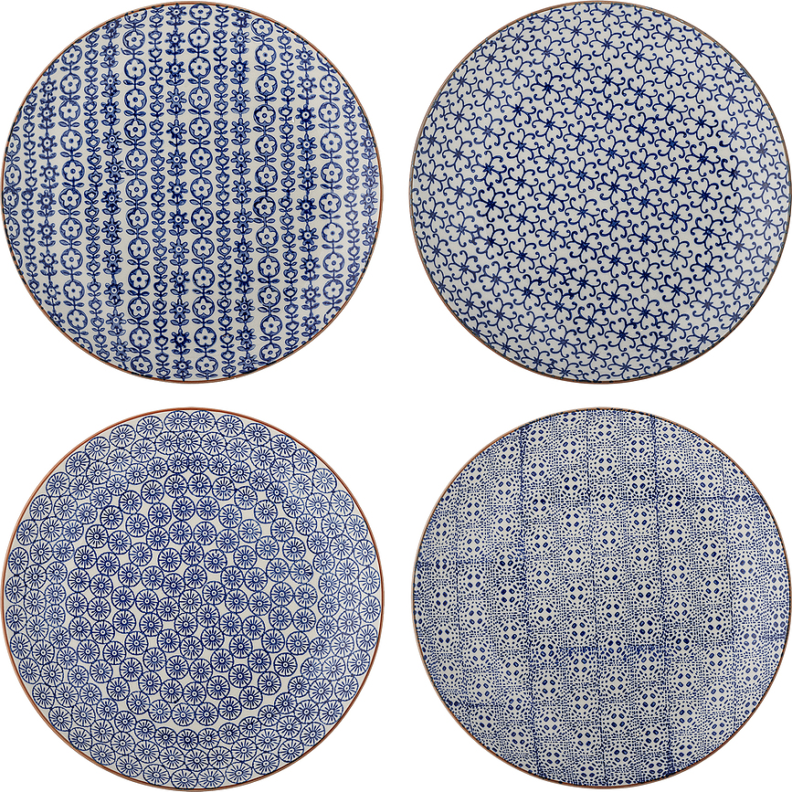 Karine Teller 25 cm, blau, 4 St.