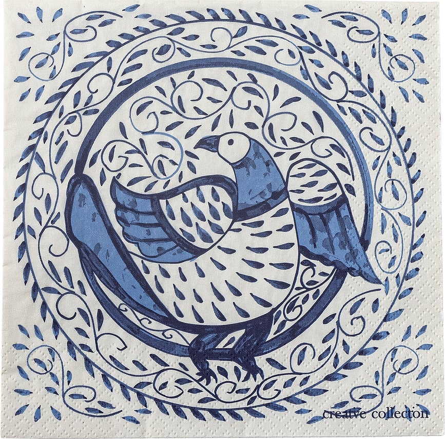 Karlie Serviettes en papier, 33 x 33 cm, bleues, Lot de 20