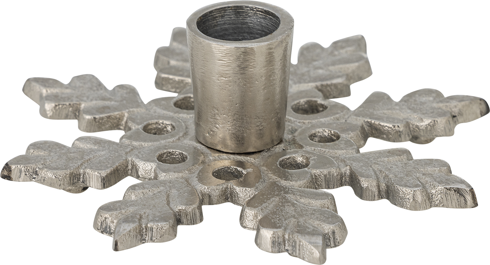 Kashi Kerzenständer Schneeflocke 4 cm, silber