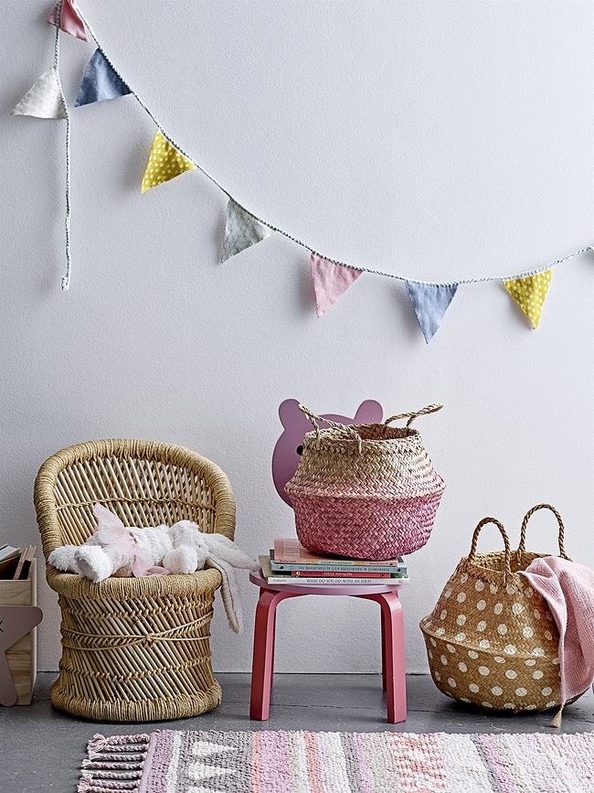 Kiafillippa Koš za shranjevanje, moder, iz morske trave