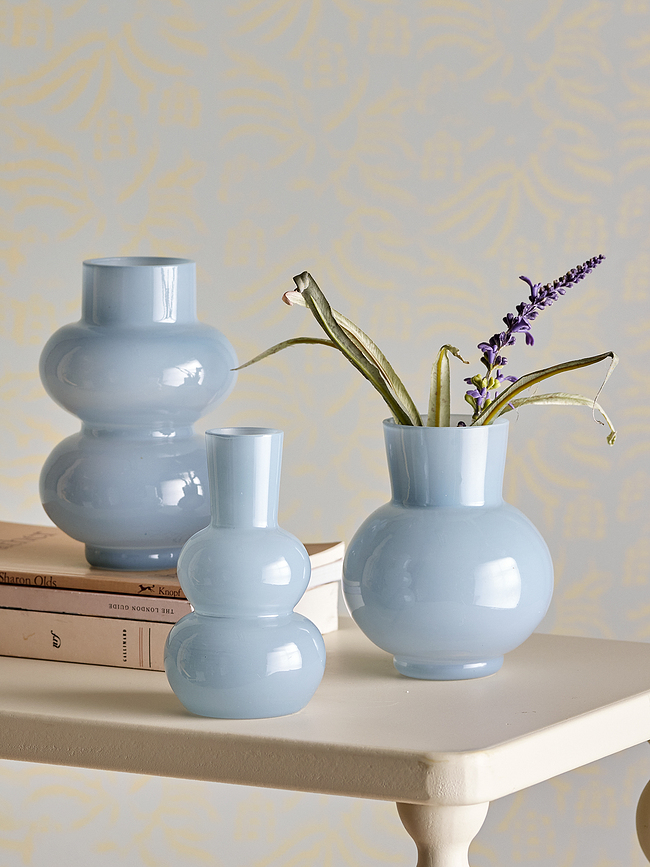 Kinsie Vases, bleus, Lot de 3