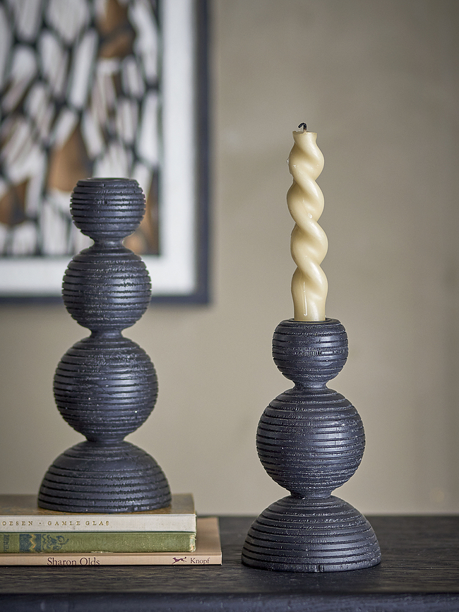 Kipp Svečniki za klasične sveče, črni, 2 kosa