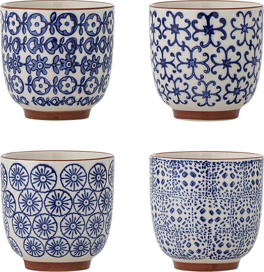 Krūzes Karine 7 cm, zilas, 4 gab.