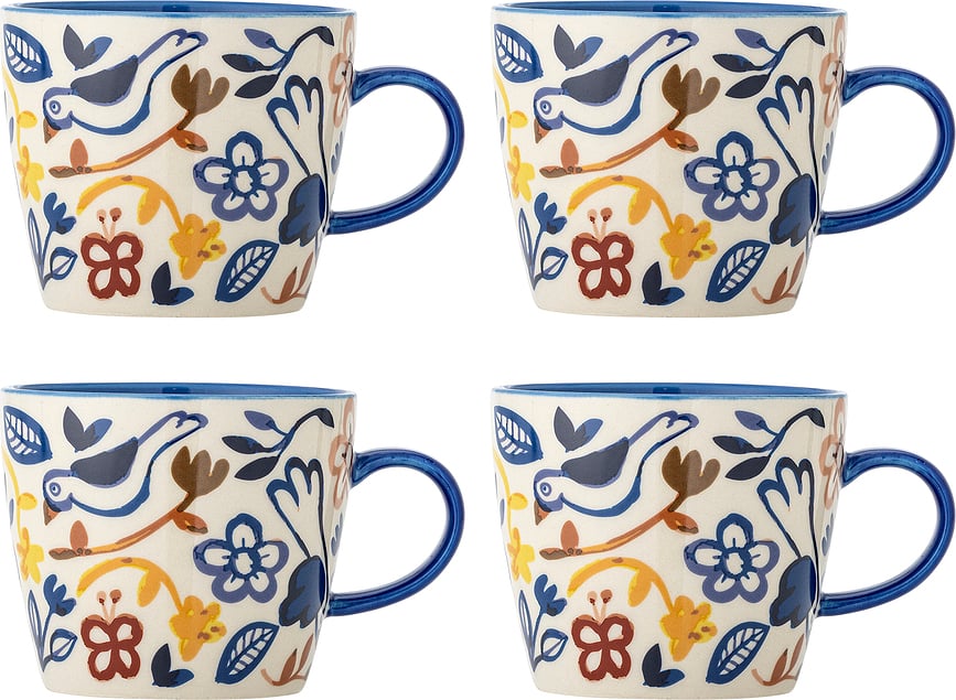 Kubki Figuria 300 ml z niebieskim uchem 4 szt.