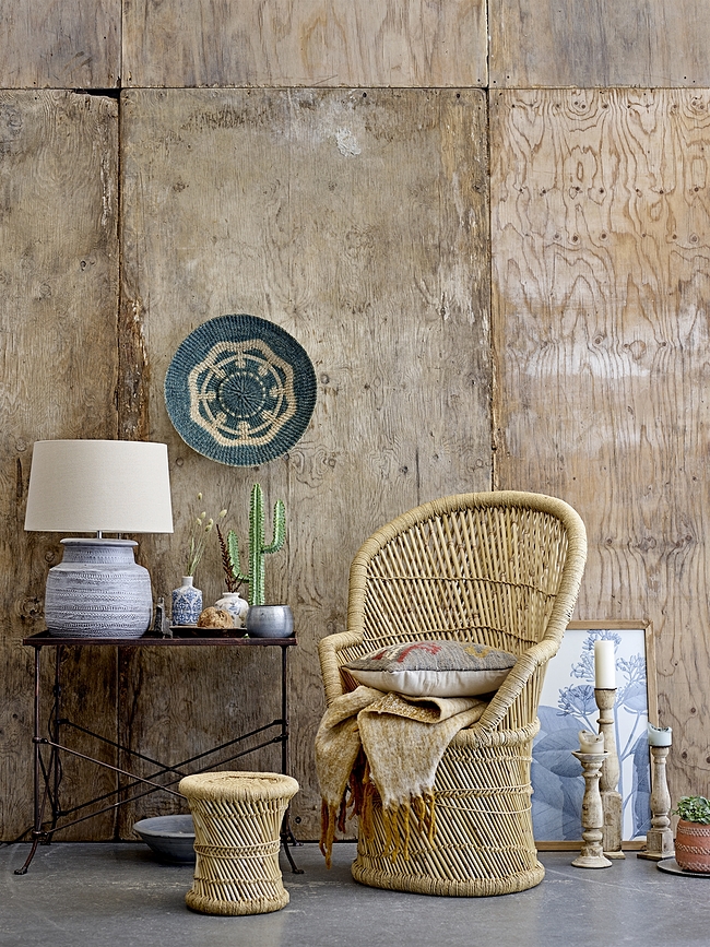 Lampa stołowa Bloomingville biała ceramiczna