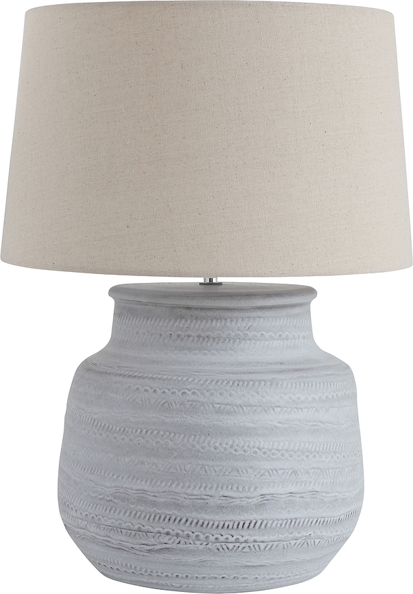 Lampa stołowa Bloomingville biała ceramiczna