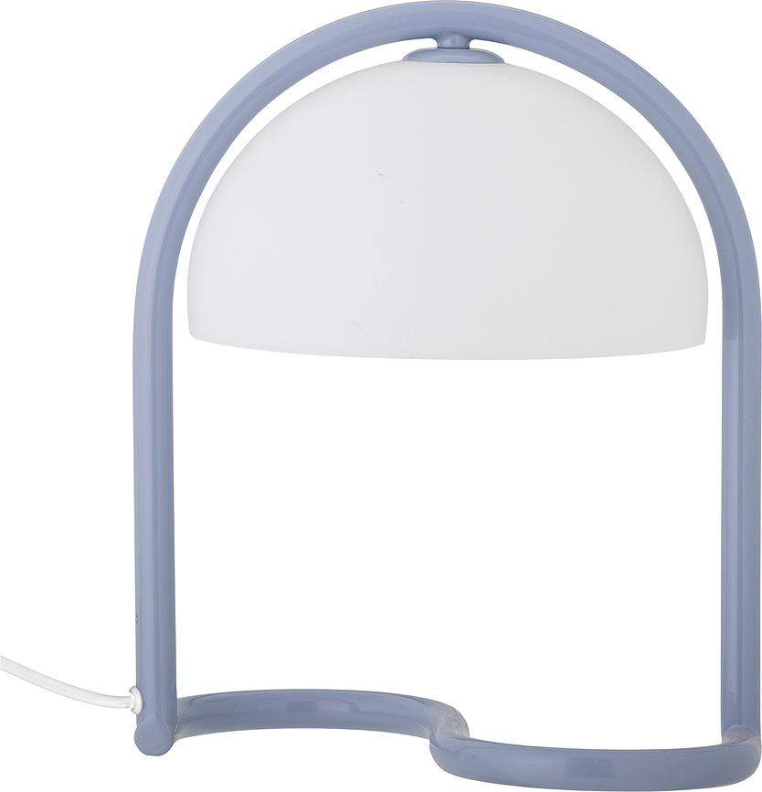 Lámpara de Mesa Favour, 29,5 cm, blanco y azul