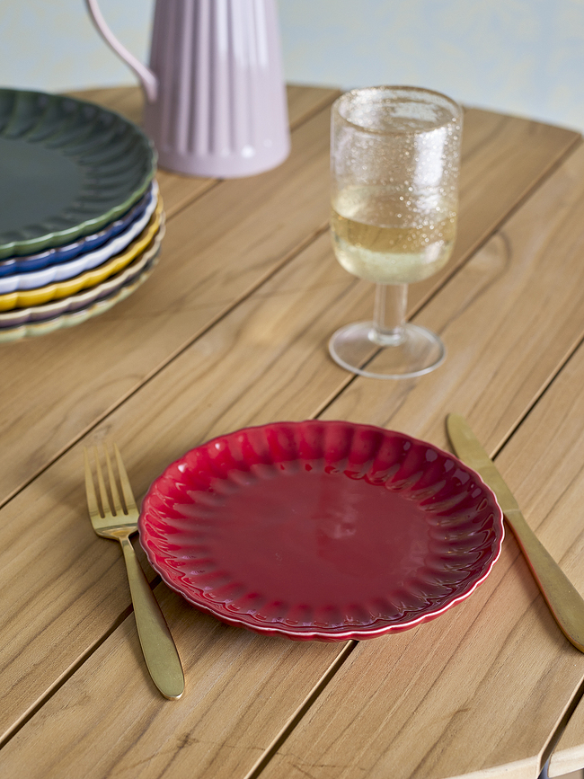 Latina Assiette à Dessert, 20 cm, rouge