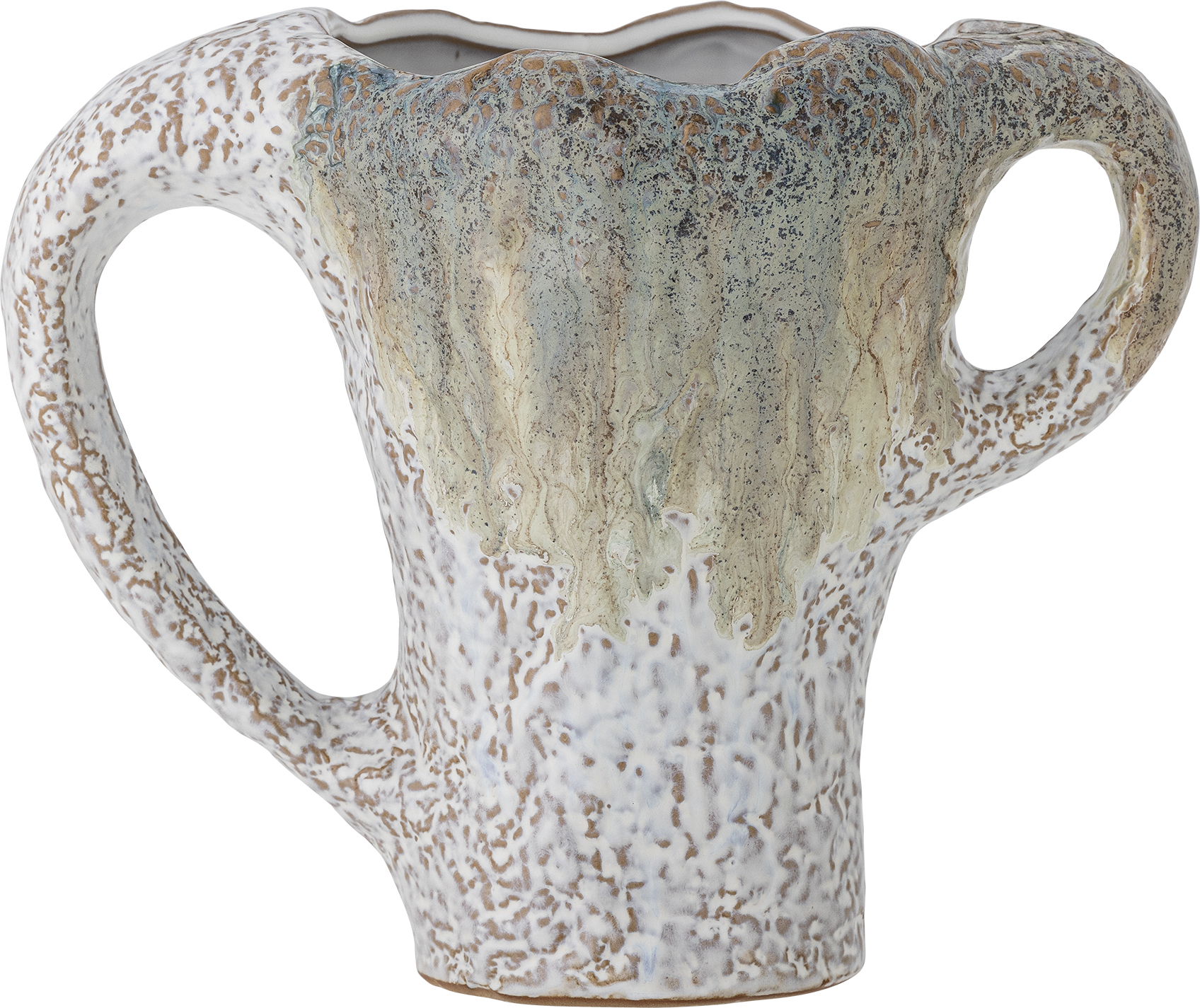 Ledger Dekorative Vase 21 cm grau-grün