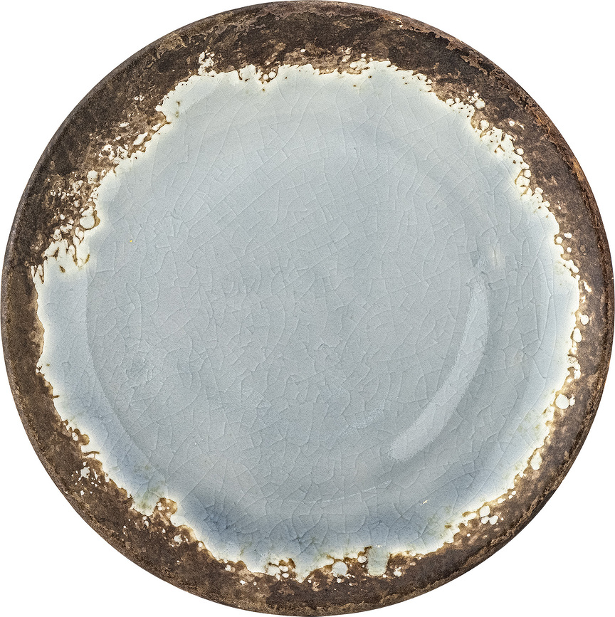 Lėkštė pusryčiams Paula žaliai rudos spalvos 20 cm