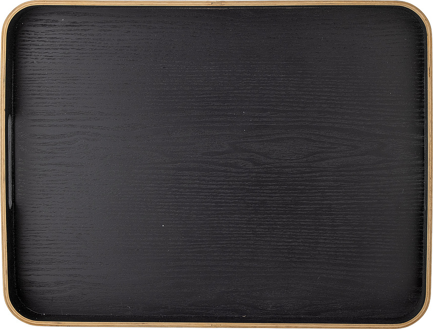 Leyton Plateau de service 38 x 50 cm, noir