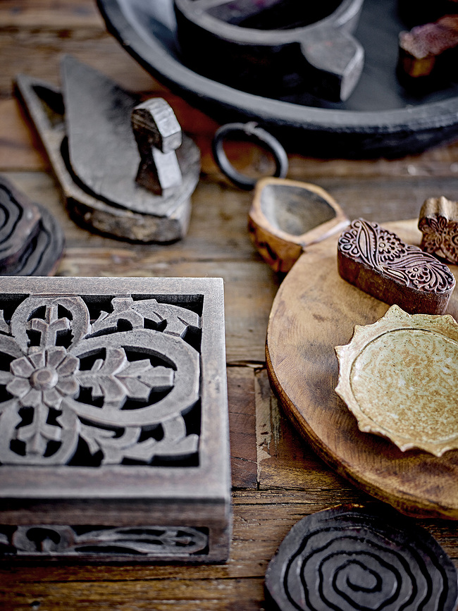 Lilah Plateaux 11 cm, marron, Lot de 2