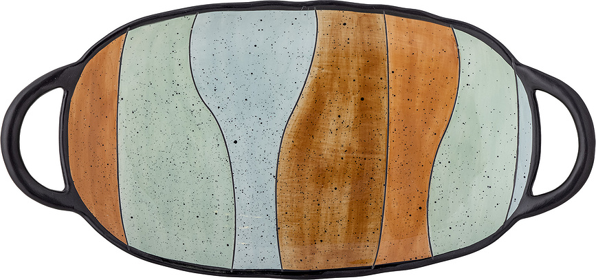 Lilie Plat de Service 32,5 cm, jaune-vert