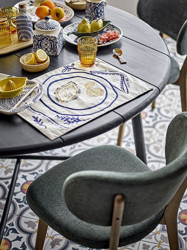 Limone Set de Table, 33 x 48 cm, bleu et beige