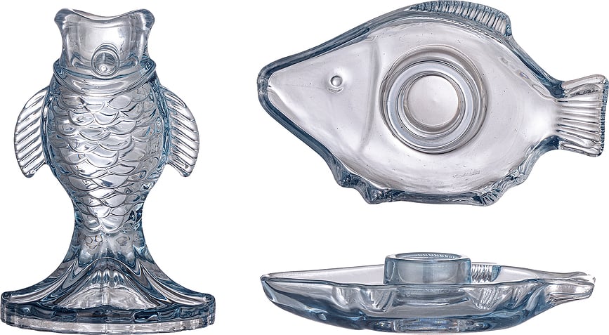 Linley Bougeoirs pour bougies longues, bleus, Lot de 2