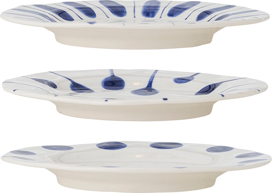 Linora frukosttallrikar 22 cm, blå, 3 st