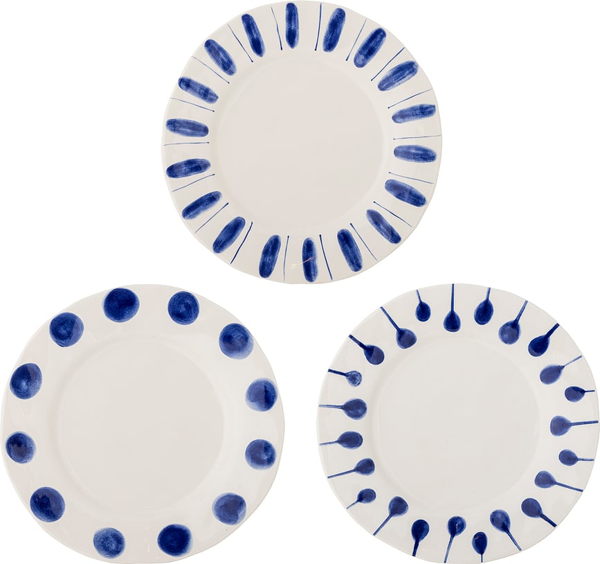 Linora middagstallrikar 28 cm, blå, 3 st