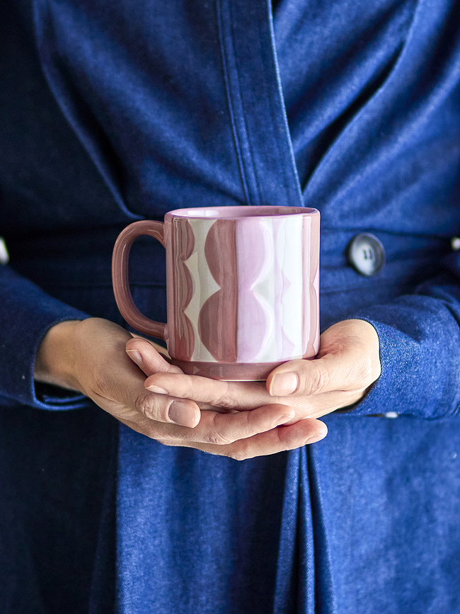 Lot de 4 tasses Saul 235 ml, roses
