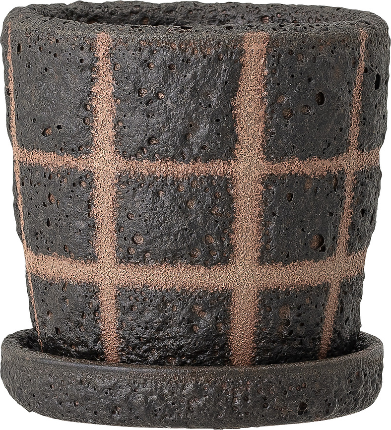 Maceta con plato Nami, 10 cm