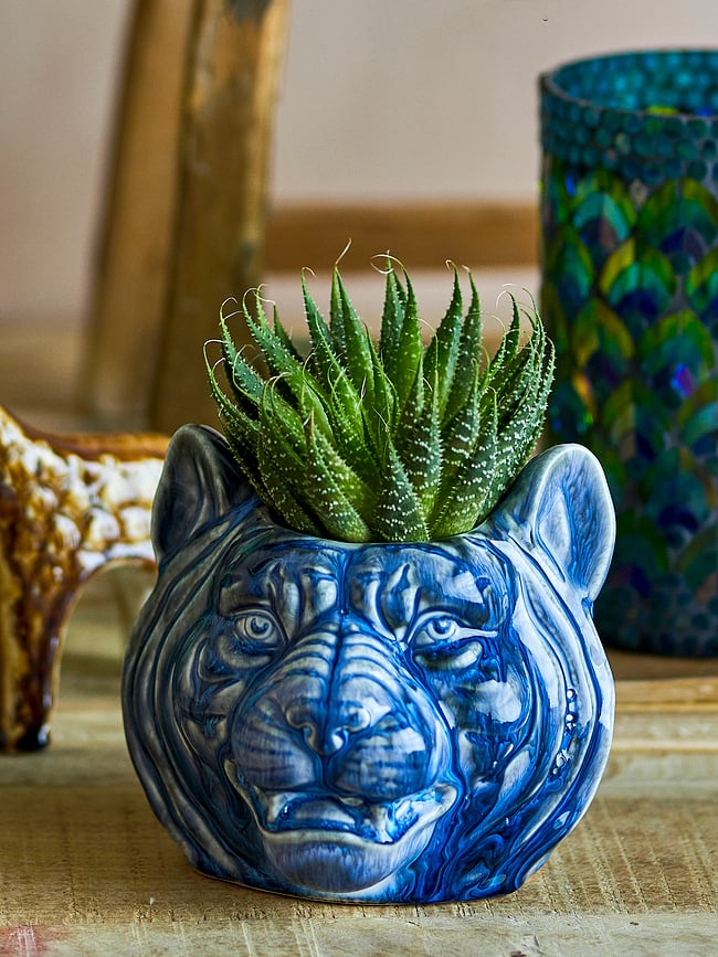 Macetero Abner, 14 cm, azul