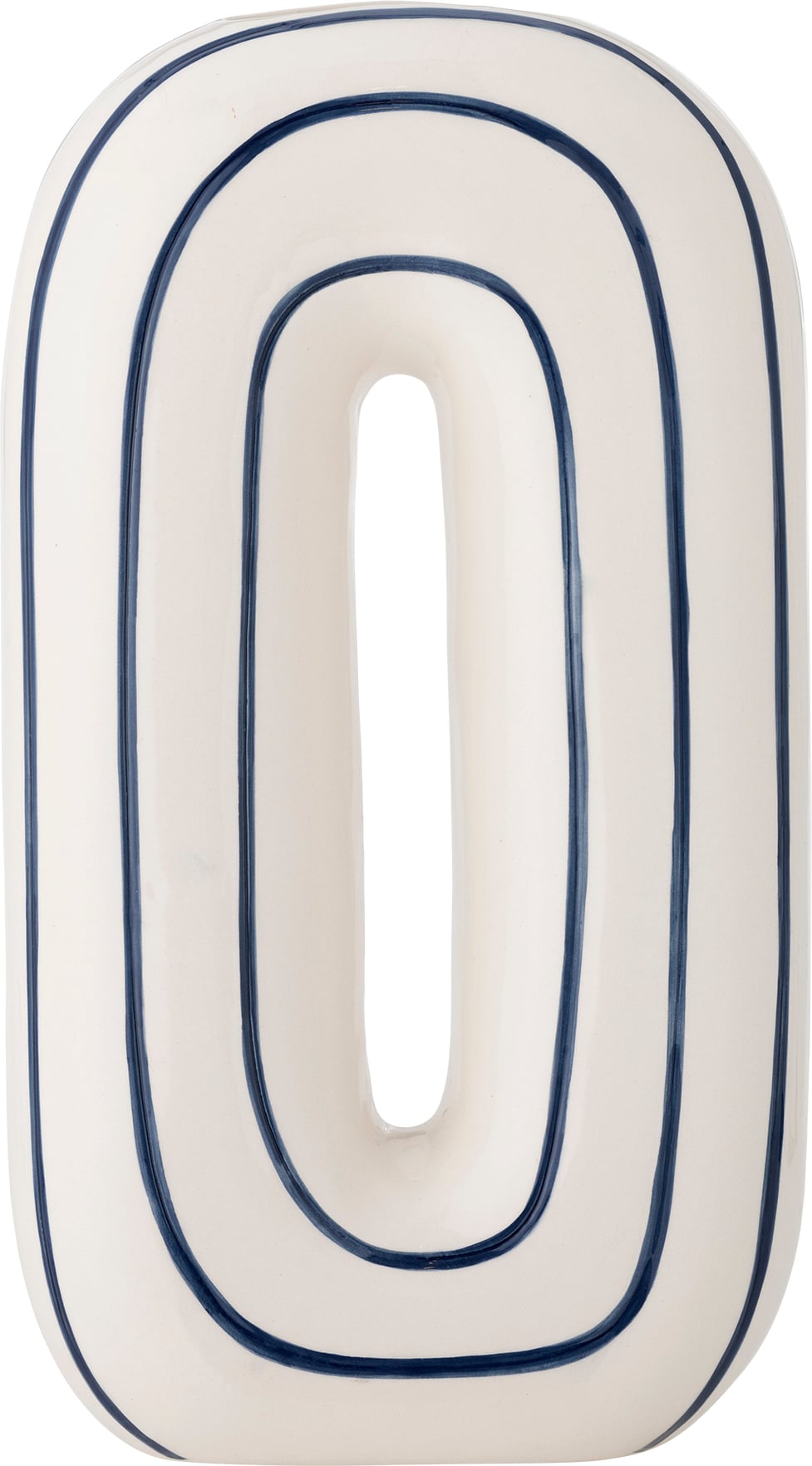Mae Dekovase 32 cm, creme-blau