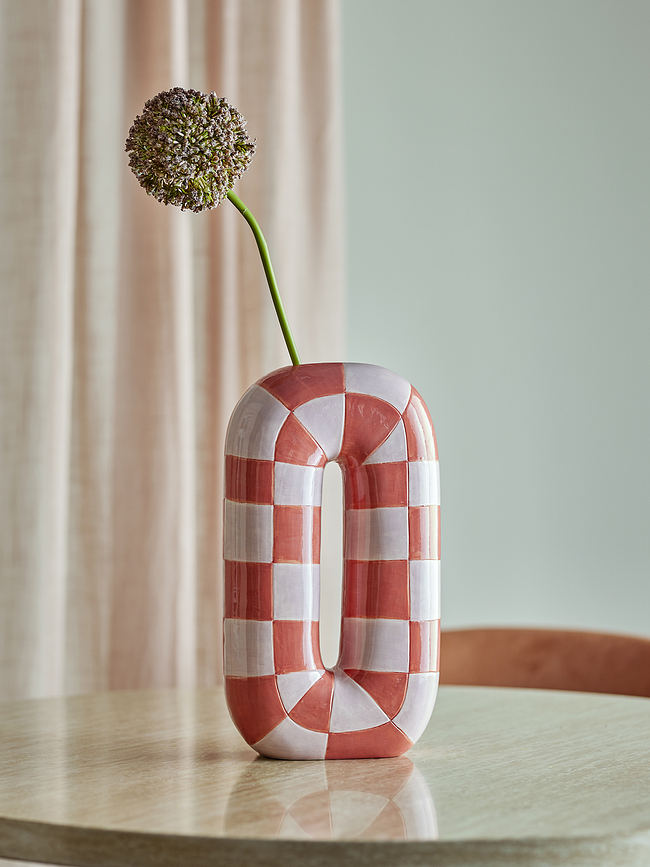 Mae pyntevase 32 cm, cremeblå