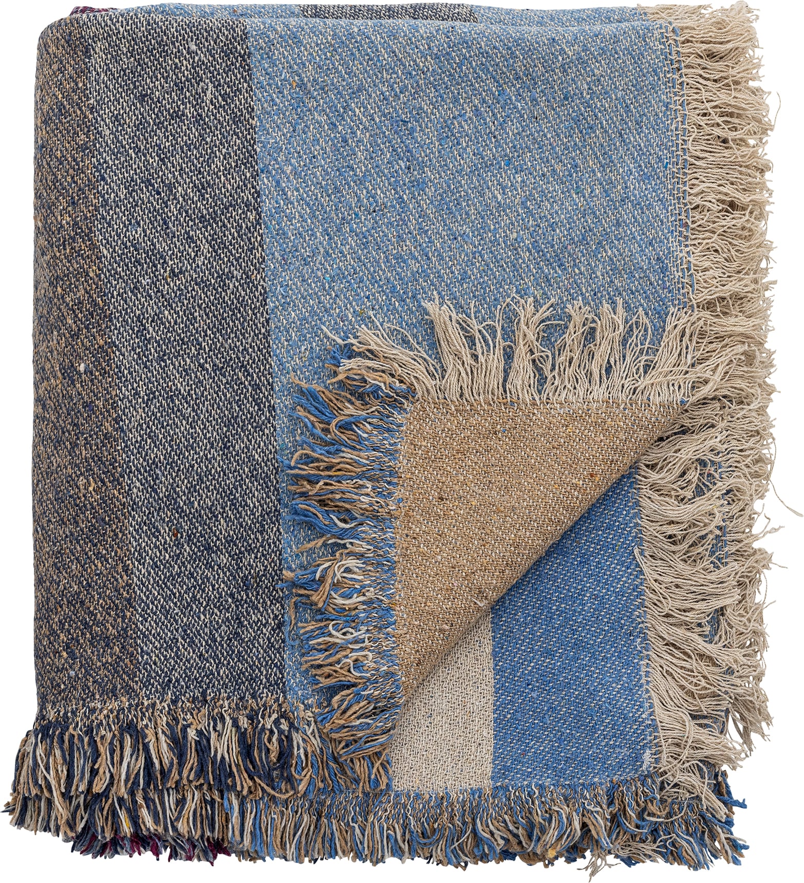 Maji Decke 160 x 130 cm blau recycelt
