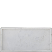 Majsa Tablett 18 x 38 cm weiß aus Marmor
