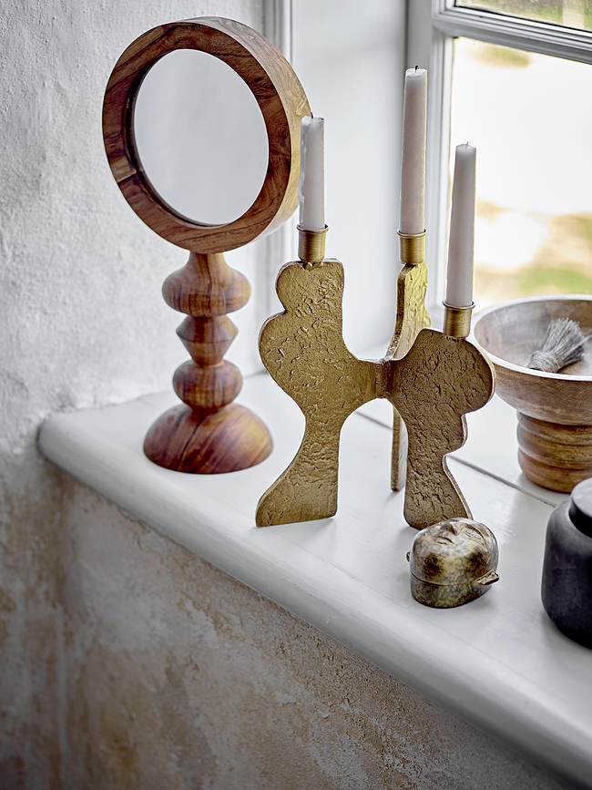 Malukka Miroir Cosmétique 40 cm, marron