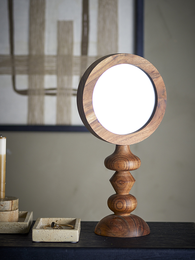 Malukka Miroir Cosmétique 40 cm, marron